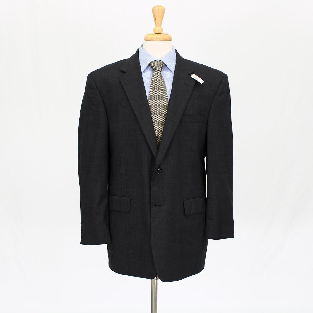 Jos. A. Bank 43R Gray Solid 2-Button Sport Coat Blazer Jacket O102